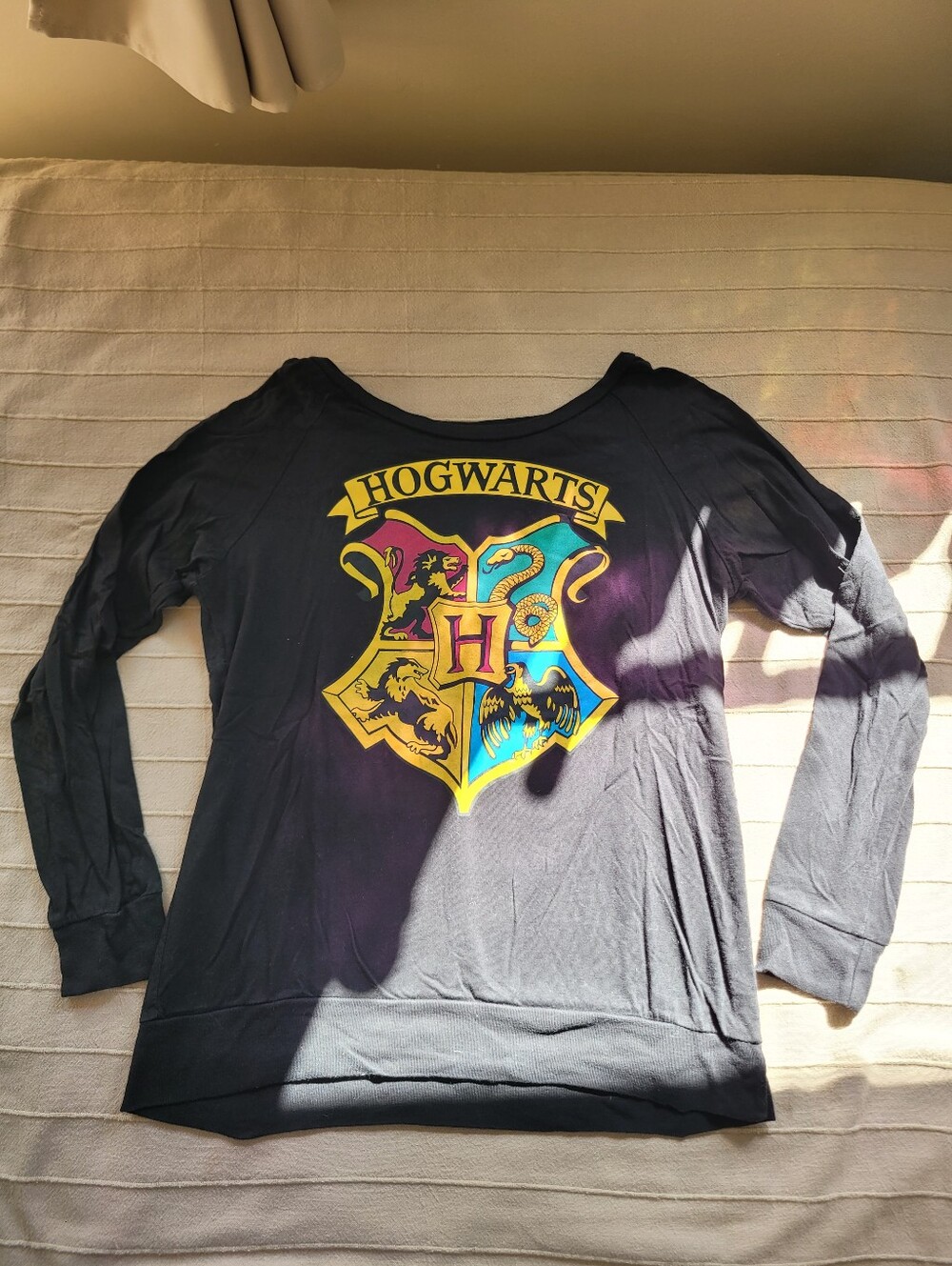 Hogwarts Black Long-Sleeve Top